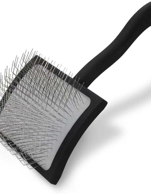 Load image into Gallery viewer, Big K Dog Slicker Brush for Dogs (Goldendoodles, Labradoodles, Poodles), Groom like a Professional, Fluff Detangle Style, Saves Time Energy, Black, Large
