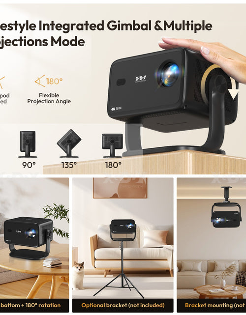 Load image into Gallery viewer, 4K Smart Projector 18000 Lumen LED 1080P Wifi Bluetooth UHD Home Theater US
