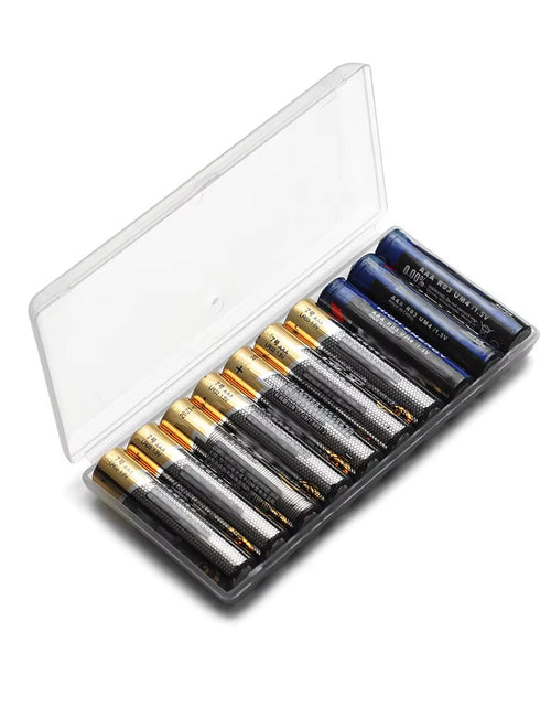 Load image into Gallery viewer, 10 Slot Plastic Hard Container Case Battery Storage Box for AAA/AA/18650 Battery Organizer Accessories
