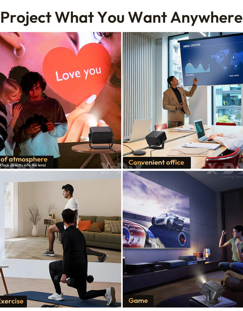 Load image into Gallery viewer, 4K Smart Projector 18000 Lumen LED 1080P Wifi Bluetooth UHD Home Theater US
