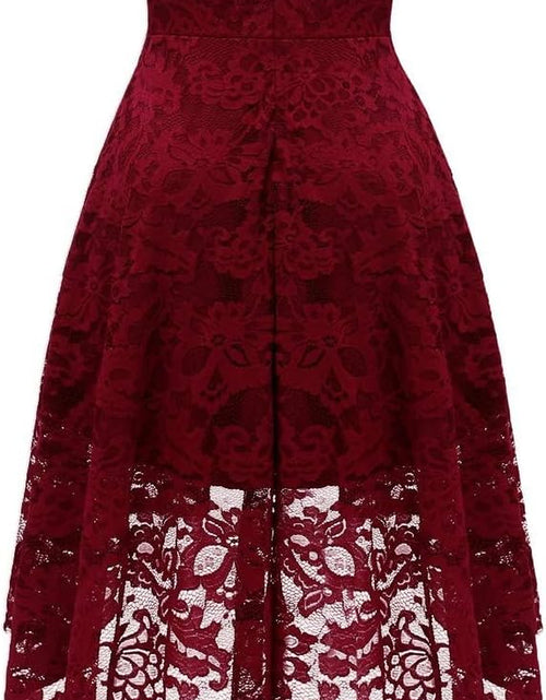 Load image into Gallery viewer, Women'S Halter Floral Lace Cocktail Party Dress Hi-Lo Bridesmaid Dress
