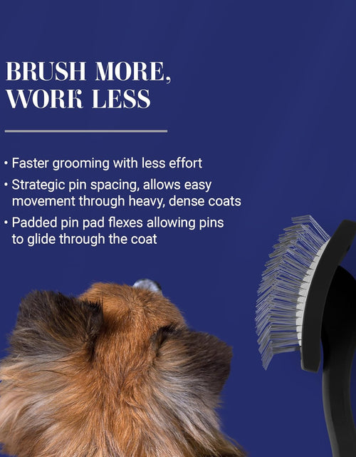 Load image into Gallery viewer, Big K Dog Slicker Brush for Dogs (Goldendoodles, Labradoodles, Poodles), Groom like a Professional, Fluff Detangle Style, Saves Time Energy, Black, Large
