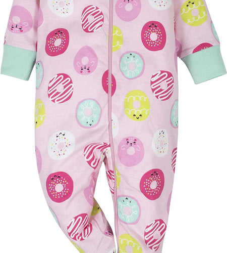 Baby-Girls 4-Pack Sleep 'N Play Footies Multi Pack