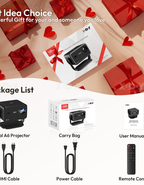 Load image into Gallery viewer, 4K Smart Projector 18000 Lumen LED 1080P Wifi Bluetooth UHD Home Theater US
