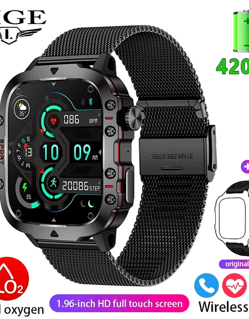 Load image into Gallery viewer, New Smart Watch 1.96 Inch Screen 420 Mah Bluetooth Call Voice Assistant Watch Sports Fitness Waterproof Smartwatch for Men
