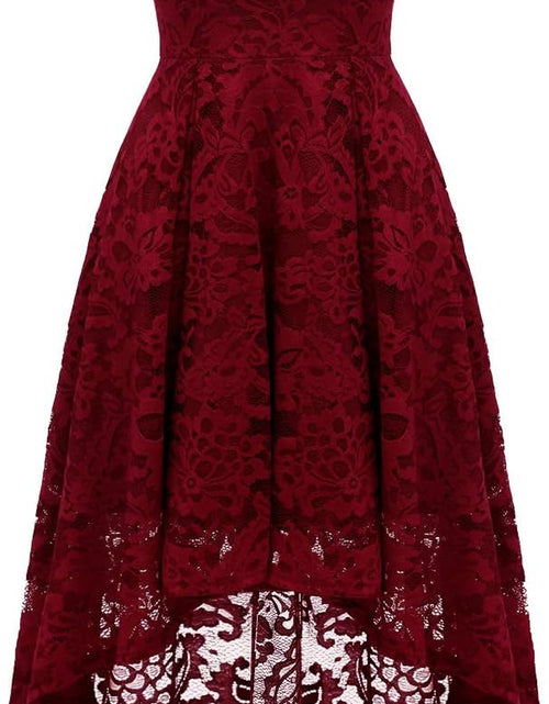 Load image into Gallery viewer, Women'S Halter Floral Lace Cocktail Party Dress Hi-Lo Bridesmaid Dress
