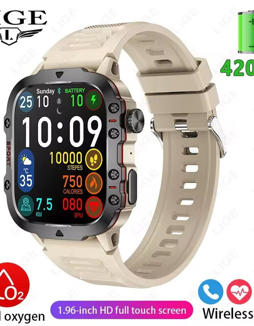 Load image into Gallery viewer, New Smart Watch 1.96 Inch Screen 420 Mah Bluetooth Call Voice Assistant Watch Sports Fitness Waterproof Smartwatch for Men
