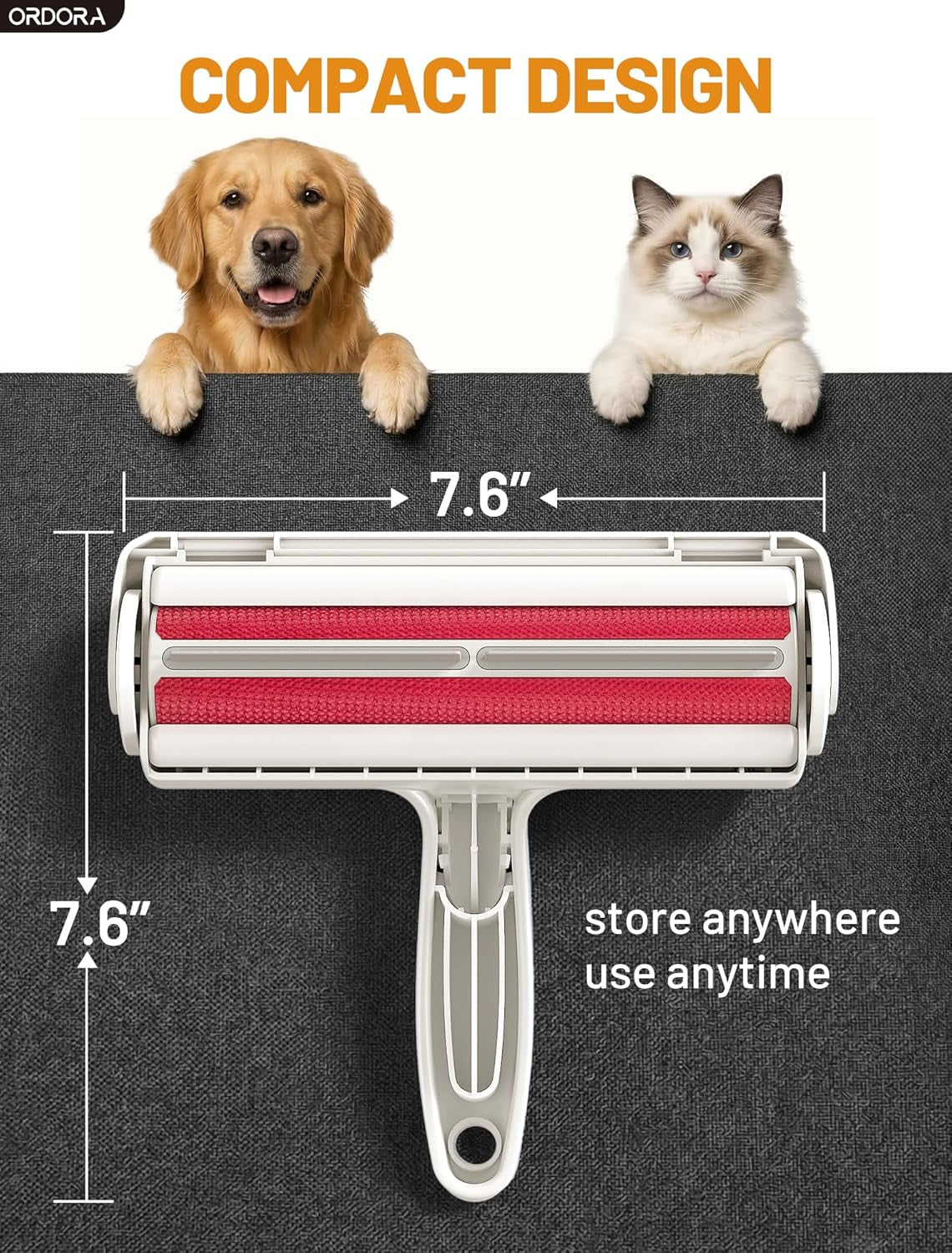 Pet Hair Removal Tool：Reusable Lint Roller for Pet Hair - Portable Pet Hair Remover - Dog and Cat Hair Remover for Couch, Furniture, Carpet, Clothes and Car Seat