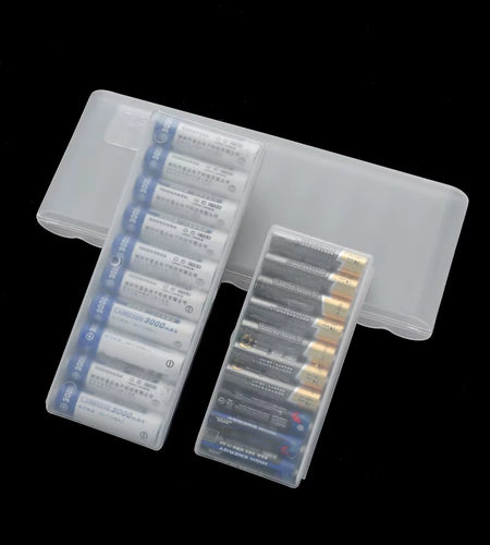 10 Slot Plastic Hard Container Case Battery Storage Box for AAA/AA/18650 Battery Organizer Accessories